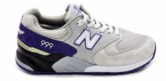 New balance 999 Серые с фиолетовым женские (36-40) Арт. 007М