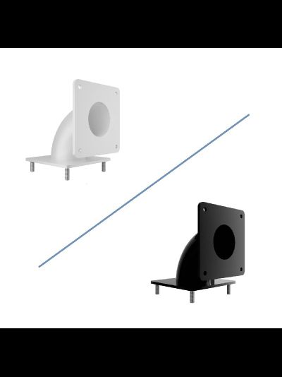 АДАПТЕР ОТВОД ПОД ПРЯМОЙ УГОЛ 90° для крепления коробок BOXFORCAM. Для систем видеонаблюдения и крепления видеокамер. (белая/чёрная)