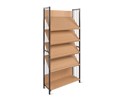 Шкаф-стеллаж комбинированный 4 наклонные и 1 горизонтальная полка