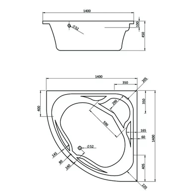 Акриловая Ванна Santek Карибы 140