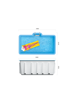 Композитный бассейн 3,98 х 2,61 х 1,55 "Руан" Franmer