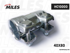 Хомут глушителя D=40 L=80 MILES аналог 8200661294 7703083455