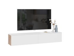 Гостиная Порто - Тумба для теле- и радиоаппаратуры «Порто» Яблоня Беллуно/Белый софт