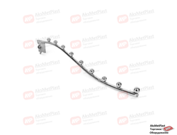 7SL7036A Крючок d-7мм волнообразный хром 9 шариков для профиля системы Vertical L=350 мм