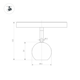 Светильник Arlight MAG-ORIENT-ORB-R60-10W (BK, 35 deg, 48V)