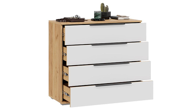 Спальня ДЖОЛИ - Комод Дуб Крафт Золотой/Белый матовый