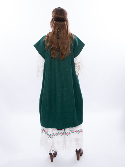 Пальто с коротким рукавом "шерсть"