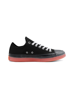 Кеды Converse All Star Cx Stretch Canvas черные низкие с оранжевой подошвой 168568C