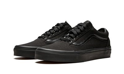 Vans black canvas shoes hot sale