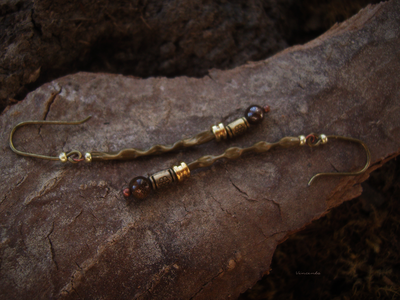 Бохо-серьги "Тропа по Редколесью"