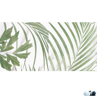 Плитка настенная Laparet Blanco белая микс 08-00-01-2676 20х40 см с декором тропических растений