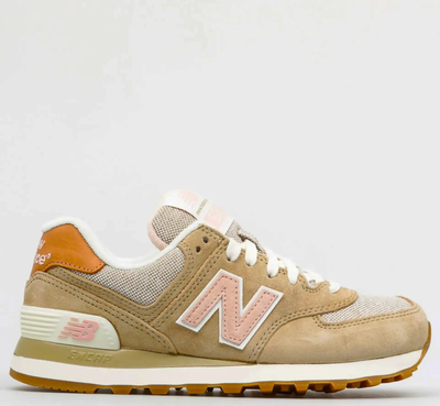 New Balance 574 Beige and Pink женские