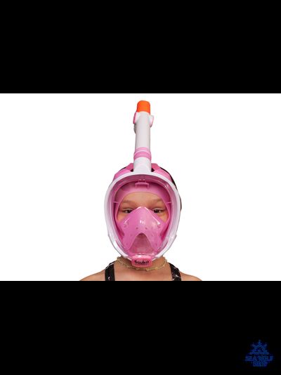 Маска полнолицевая Scuba Brothers Beatle Kid Clear/Pink XS детская