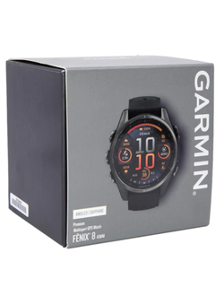 Часы Garmin Fenix 8 - 43mm AMOLED Sapphire Carbon Gray DLC Titanium Black / Pebble Gray