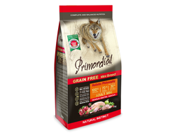Primordial Grain Free Adult Mini Quail & Duck беззерновой корм с перепёлкой и уткой для взрослых собак мелких пород 2 кг