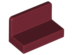 Panel 1 x 2 x 1 with Rounded Corners, Dark Red (4865b / 6274681)
