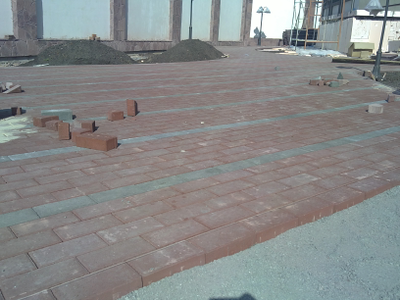 Тротуарная плитка брусчатка "кирпич"