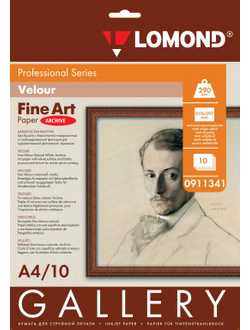 Lomond Velour Bright Natural White Archive - бархатная фактура, А4, 290 г/м2, 10 листов