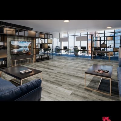 SPC ламинат Damy Floor Family Дуб Рустикальный Серый / Rustic Gray Oak TCM369-28 43 класс толщина 4.0 мм с фаской замковый 2.635 м2