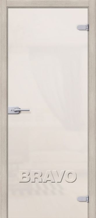 Лайт Белое Сатинато - стеклянная межкомнатная дверь