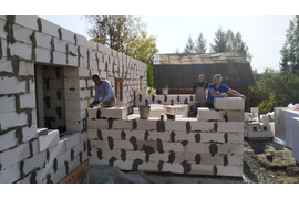 Кладочные работы с использованием Газобетона СК