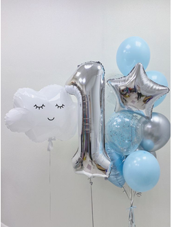 Сет "Облачко" (11 шариков + 1 цифра)