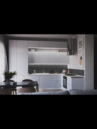 Хелмер кухня модульная с фасадами из ЛДСП разные цвета