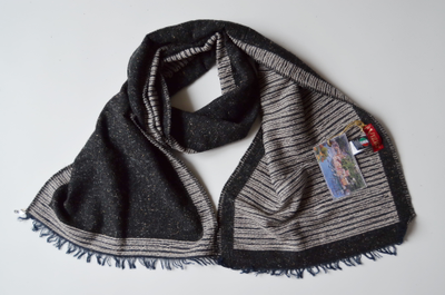 Черный с серым шарф Vizio Италия 6202 SS фото
