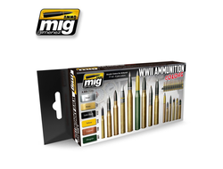 Ammo MIG: Набор акриловых красок: Цвета снарядов WWII