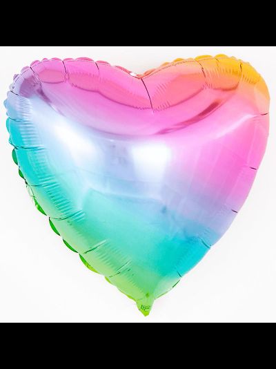 Фольгированный шар с гелием сердце &quot;Нежный градиент&quot; 45см