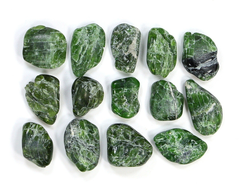 Хромдиопсид в ассортименте, галтовка, Россия, Якутия (13-17 мм, 1,3-2,3 г) №22707