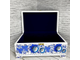 Шкатулка сундук для украшений Бело-Голубая 300*180 мм роспись Хохлома
