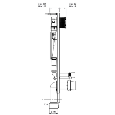 Комплект унитаза c инсталляцией Azario Gloria с быстросъемным сидением микролифт + клавиша черная матовая