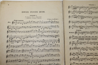 Mazas F. Douze petits duos pour deux violons. Op.38, Cah.I. В 2-х  парт. Braunschwrig: Henry Litolff`s Verlag, 189?.