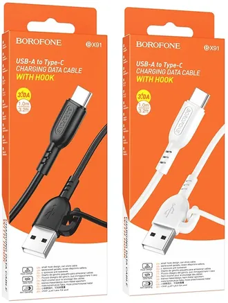 6974443389937	Дата-кабель  Borofone BX91  Type-C  ПВХ 1м, USB 3.0A