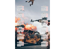Календарь настенный PlayerUnknown’s Battlegrounds, PUBG, ПУБГ №3
