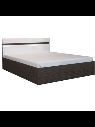 Ненси кровать двуспальная 1,6х2м Венге/Белый глянец (без основания)