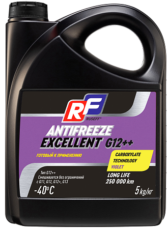 Антифриз &quot;RUSEFF EXCELLENT G12++&quot; (фиолетовый) -40, 5 кг