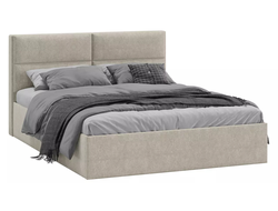 Спальня ГЛОСС - Кровать с мягкой обивкой тип 1 1600 Микровелюр Jercy Cream