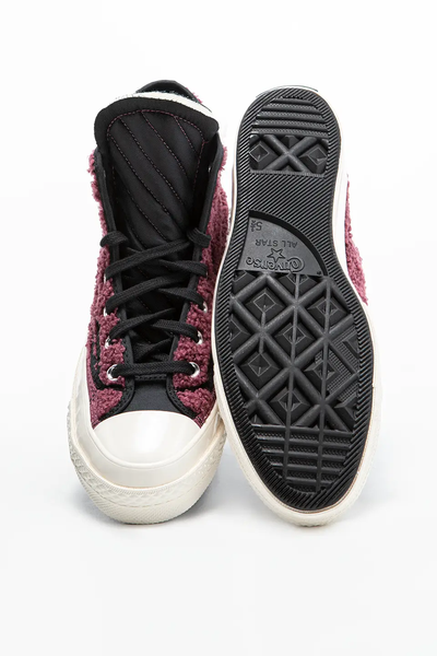 Кеды Converse Chuck 70 Sherpa зимние бордовые высокие