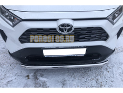 Защита переднего бампера короткая d60 для Toyota RAV4 (2019-...)