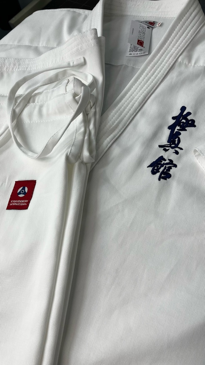 Детские доги (кимоно) отбеленные киокушинКАН