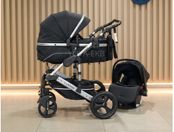 Детская коляска 3 в 1 Luxmom 558 Черный