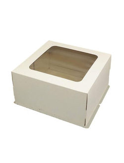Коробка для торта с/о (белая, Т23Е), 240*240*220мм