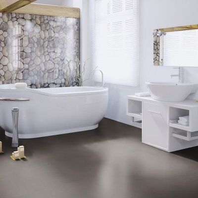Виниловый пол Wineo 800 Tile XXL Solid Taupe DB00099-1, клеевой, большого формата