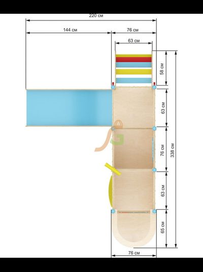 Детская кровать-чердак IgraGrad 12