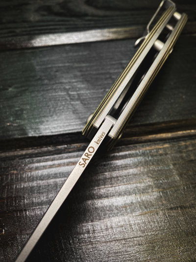 Складной нож URAN сталь AUS 10, рукоять G10, цвет тайга