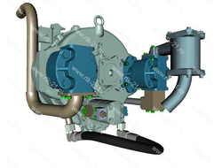Гидротрансформатор с редуктором приводов насосов 1101-14-5-02СБ