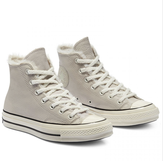 Зимние кеды Converse Chuck 70 Cozy Club серые