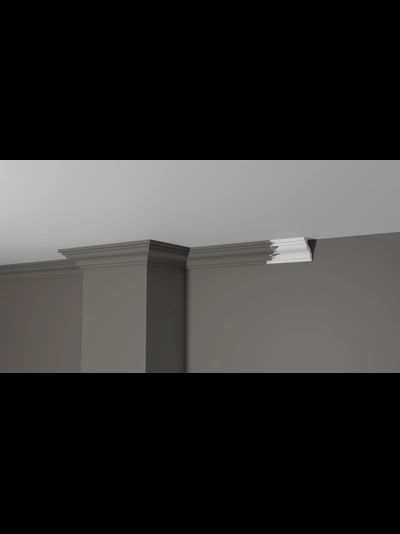 Потолочный плинтус DECOR-DIZAYN DD28, из дюрополимера, под покраску, ударопрочный
